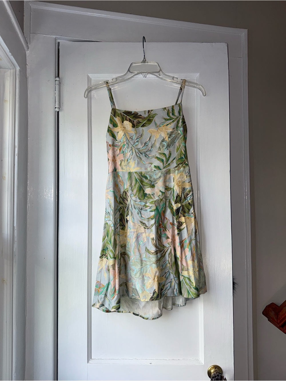 Show Me Your Mumu Pastel Floral Leaf Print Mini Dress